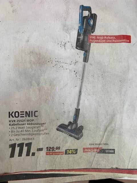 handstofzuiger, Ophalen, Stofzuiger, Zo goed als nieuw, Minder dan 1200 watt