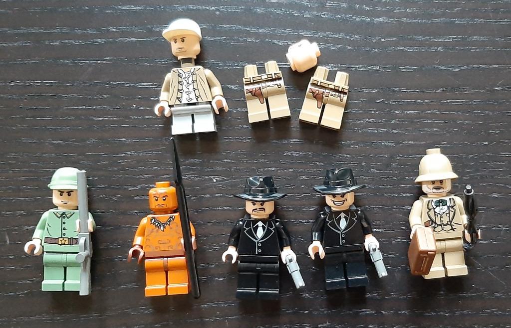 6 minifigs van LEGO Indiana Jones, Kinderen en Baby's, Speelgoed | Duplo en Lego, Zo goed als nieuw, Lego, Losse stenen, Ophalen of Verzenden