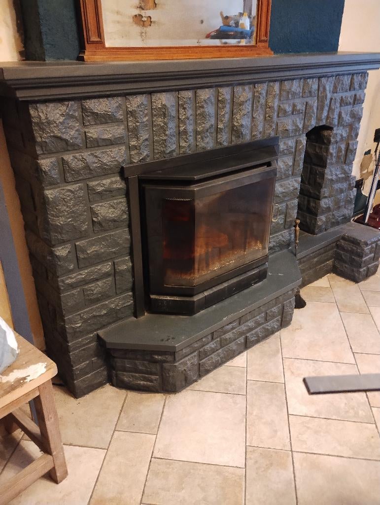 Poêle à bois insert ventilation, Maison & Meubles, Encastré, Enlèvement, Utilisé, Bois