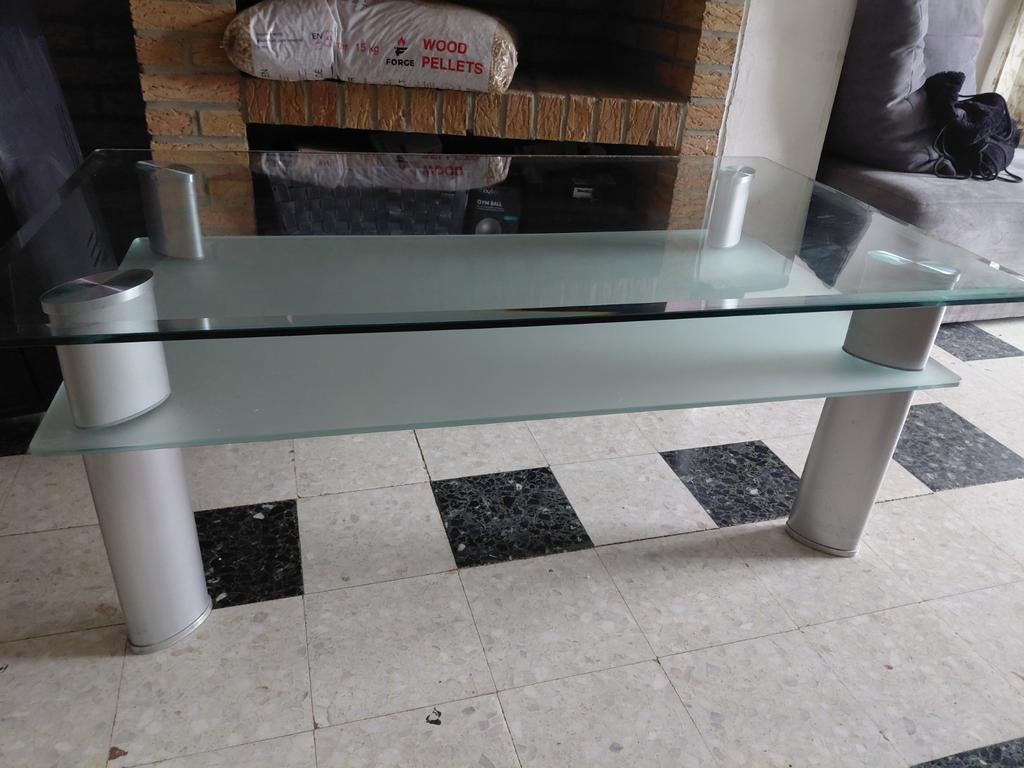Table basse en verre, Maison & Meubles, Enlèvement