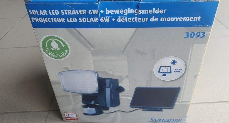 solar led straler 6w + bewegingsmelder merk Synapse, Tuin en Terras, Buitenverlichting, Zonne-energie, Kunststof, Minder dan 50 watt