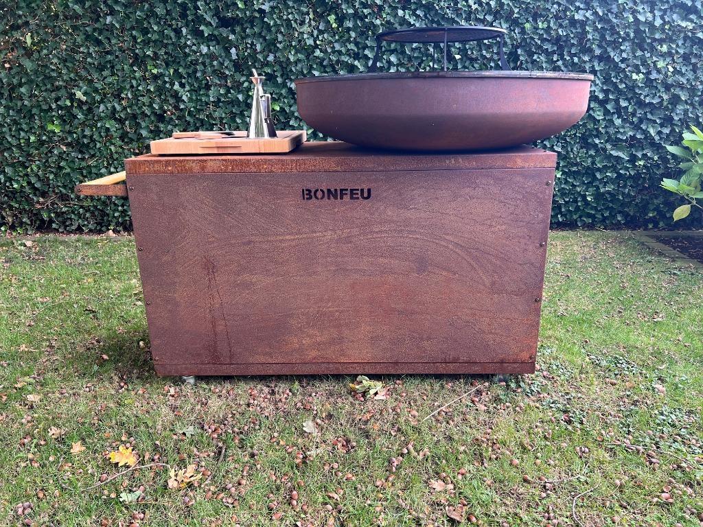 BonFeu Island XL Corten Demo toestel, Tuin en Terras, Buitenkeukens, Ophalen of Verzenden, Nieuw, Vrijstaand