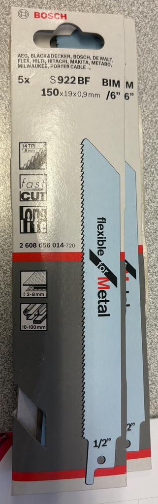 Lame de scie sabre S 922 F. 5 Lames par paquet, Bricolage & Construction, Enlèvement, Scie sabre