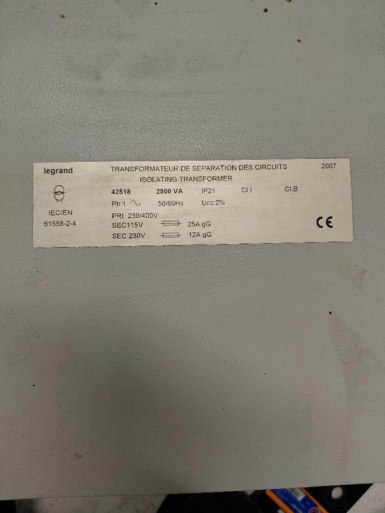 Transfo 230/400, Ophalen, Gebruikt