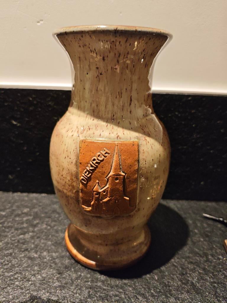 Aardewerk vaas van Diekirch, vintage religieus object, Ophalen of Verzenden