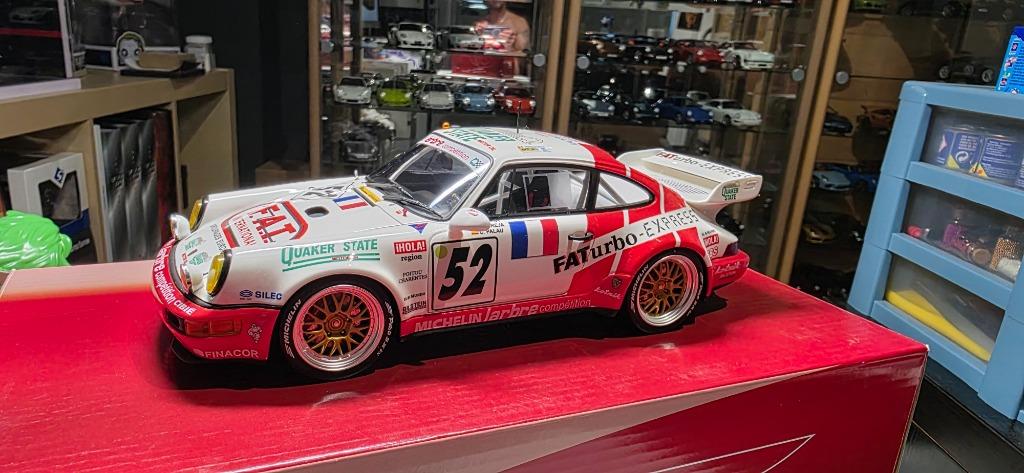 Porsche 911 Carrera( 964) RSR #52 LM 1/18 Gt-Spirit, Hobby en Vrije tijd, Modelauto's | 1:18, Zo goed als nieuw, Auto, Overige merken