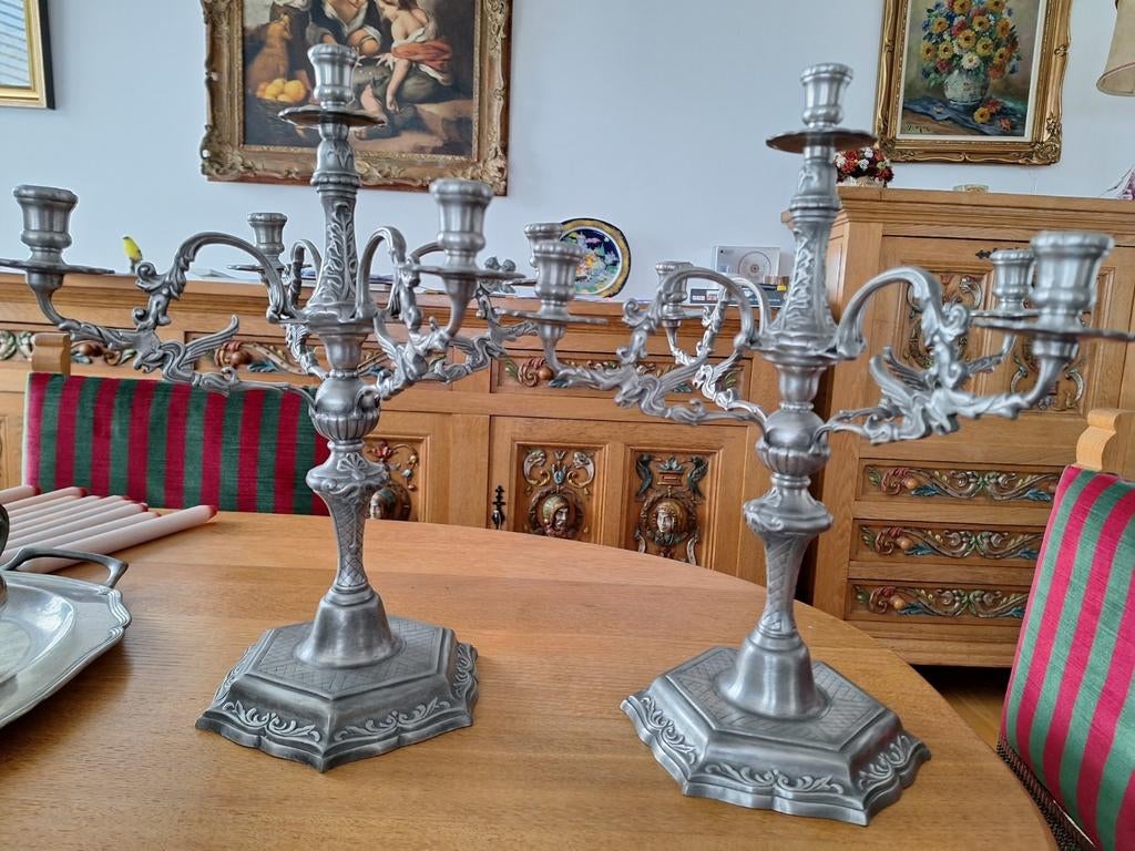 Chandelier en étain, Antiquités & Art, Enlèvement