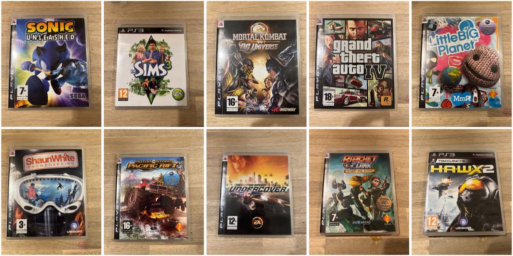Bundel van 10 PS3 Games - o.a. GTA IV, Sonic, Ratchet&Clank, Games en Spelcomputers, Ophalen, Gebruikt, Overige genres