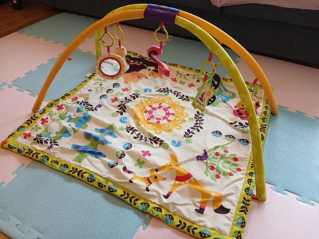 Tapis éveil bébé 100cm x 100cm avec sac de rangement, Enfants & Bébés, Enlèvement, Utilisé