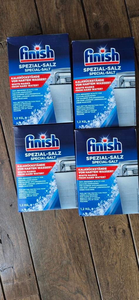 Finish vaatwasserzout 4 x 1,2 kg, Ophalen of Verzenden, Nieuw