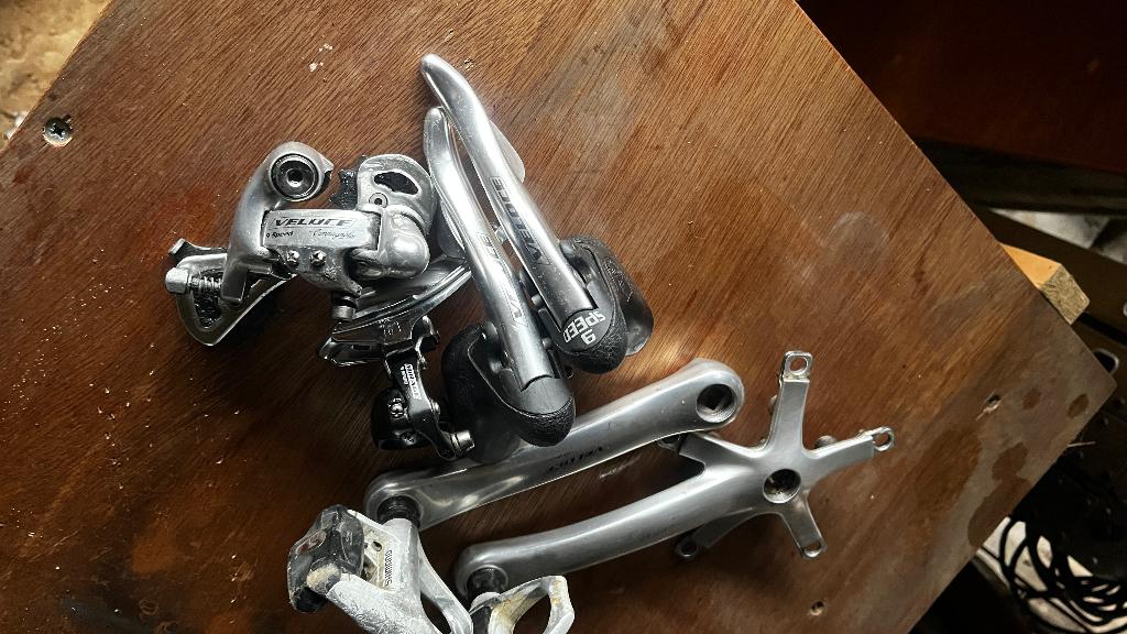 Groupe Campagnolo Veloce 9 vitesses 3x, Vélos & Vélomoteurs, Enlèvement, Utilisé