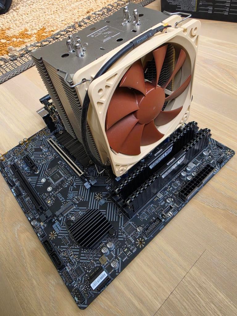 Intel i5-12400F + MSI PRO B660M-A + 2x8GB + Noctua, Computers en Software, Moederborden, Gebruikt, DDR4, Ophalen of Verzenden