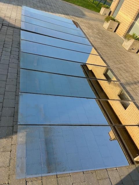 glazen terrasoverkapping, Tuin en Terras, Overkappingen, Ophalen, Zo goed als nieuw