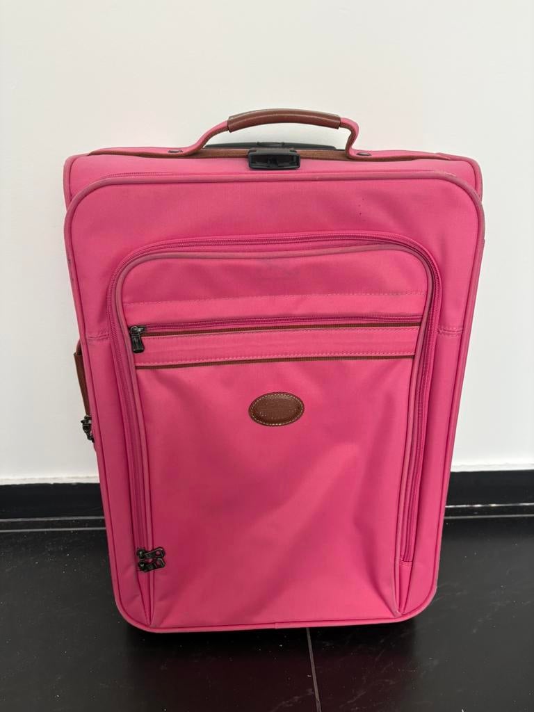 Valise Longchamp vintage, Bijoux, Sacs & Beauté, Valises, Utilisé, Cuir, Moins de 50 cm, Roulettes, Enlèvement ou Envoi