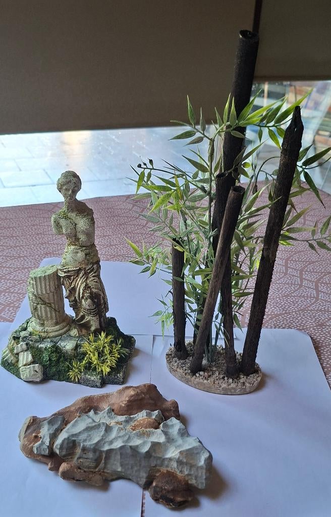 Lot de Deco pour Aquarium, Enlèvement ou Envoi, Utilisé, Élément de décoration