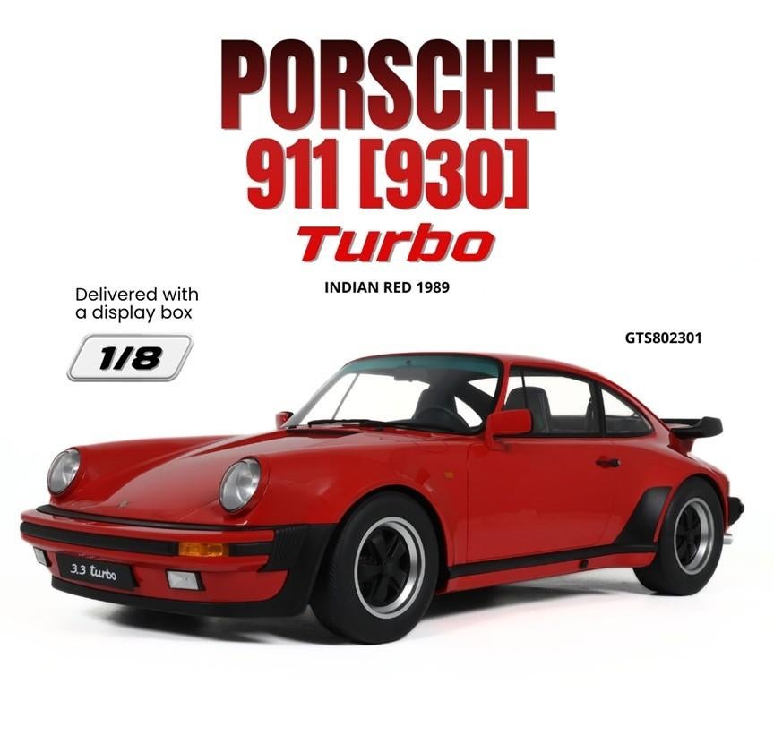 Porsche 930 Turbo 3.3 1/8 met vitrine nieuw, Ophalen of Verzenden, Nieuw, 1:5 t/m 1:8, Auto