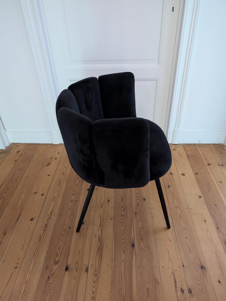 6x Chaises de salle à manger design en velours « High Five », Enlèvement, Autres matériaux, Noir, Cinq, Six Chaises ou plus