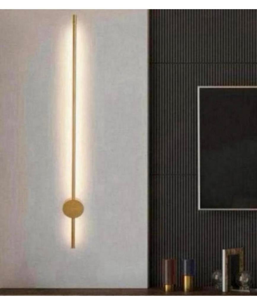 Applique murale Led Line tige doréen 60cm lampe murale luxe, Enlèvement ou Envoi, Neuf, Verre