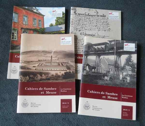 Lot de 4 Numéros des Cahiers de Sambre et Meuse (année 2016), Boeken, Geschiedenis | Nationaal, Ophalen of Verzenden, Gelezen