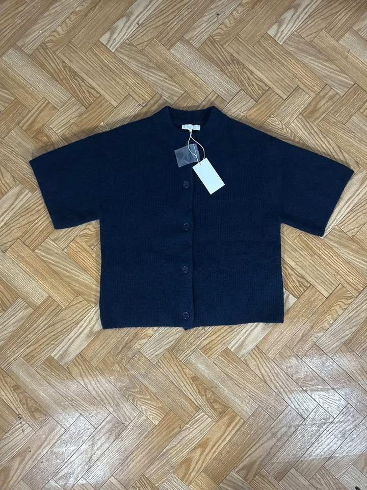 Cardigan NA-KD Manches Courtes Marine - Taille S - Neuf, Vêtements | Femmes, Neuf, NA-KD, Enlèvement ou Envoi, Autres couleurs