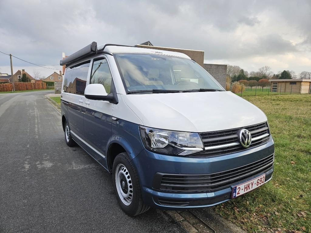 VW T6 Reimo camper bus manueel DSL Euro6b 4-zit 4 slaappl., Auto's, Volkswagen, 2500 kg, Leder, Particulier, Dealer onderhouden