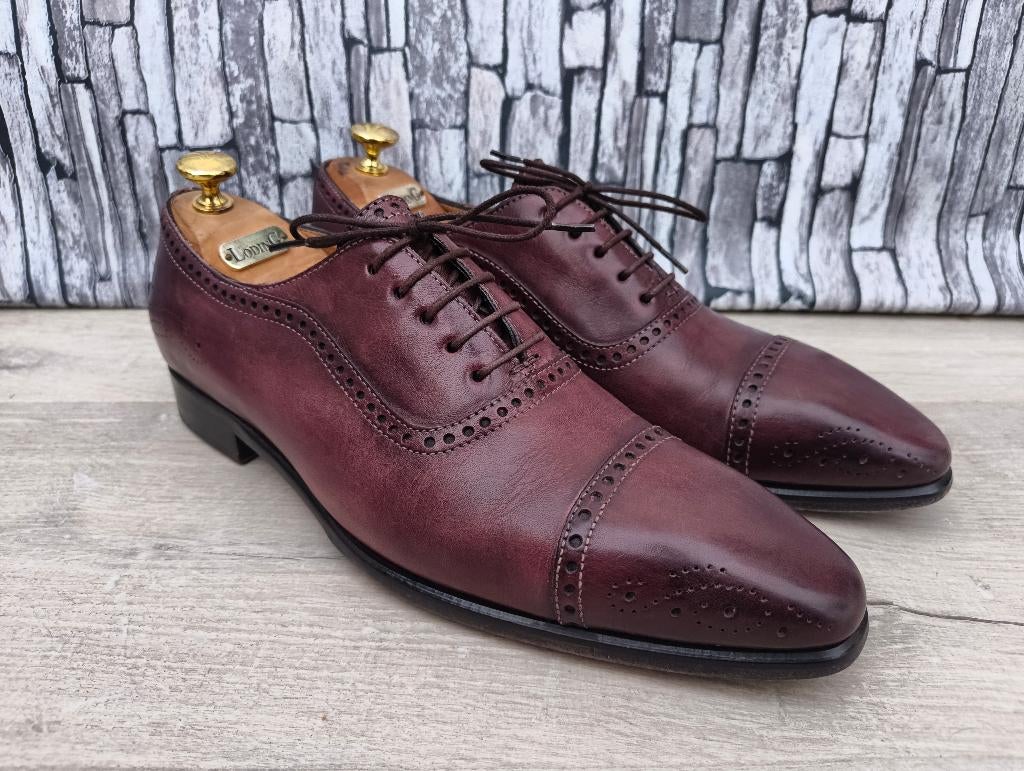 Brecos bruin bordeaux klassieke herenschoenen - Maat 42, Bruin, Verzenden, Zo goed als nieuw, Brecos