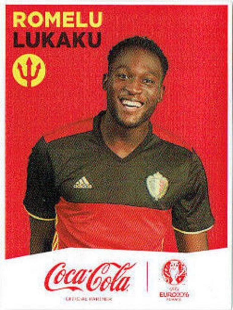 Autocollant Coca-Cola UEFA Euro 2016 Belgique "Romelu Lukaku, Collections, Enlèvement ou Envoi, Neuf, Sport