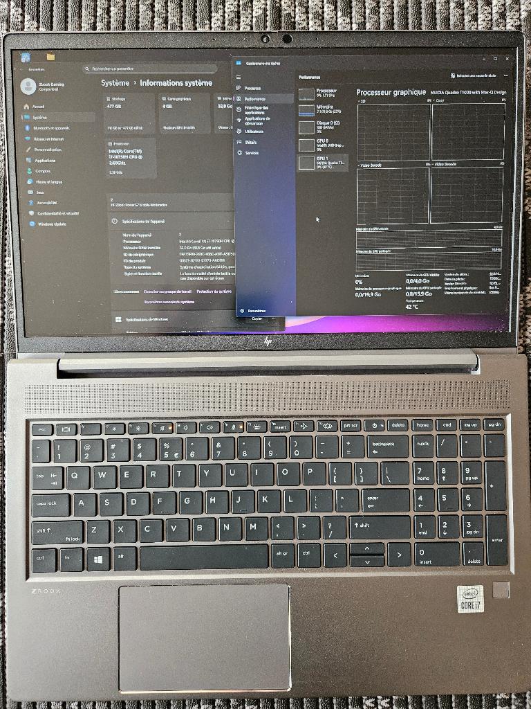 Mobile Worstation HP Zbook i7 32 GB RAM 512 SSD M.2 + 2x GPU, Enlèvement, Gaming, HP EliteBook, SSD