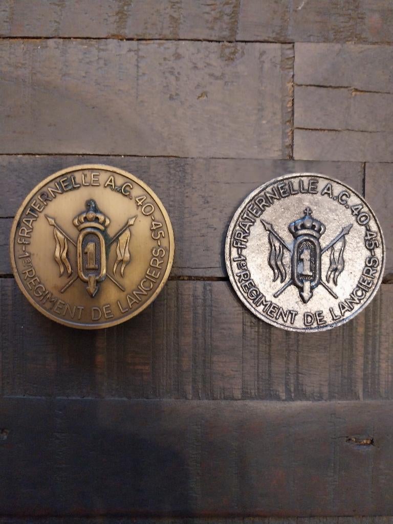 2 médaille 1er régiment de lanciers, Enlèvement, Armée de terre, Ruban, Médaille ou Ailes