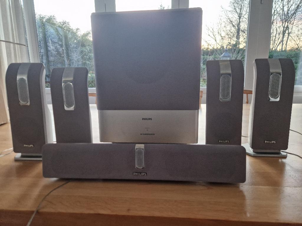 surround system Philips, 6 pièces, Philips, Ensemble surround complet, Enlèvement, Utilisé