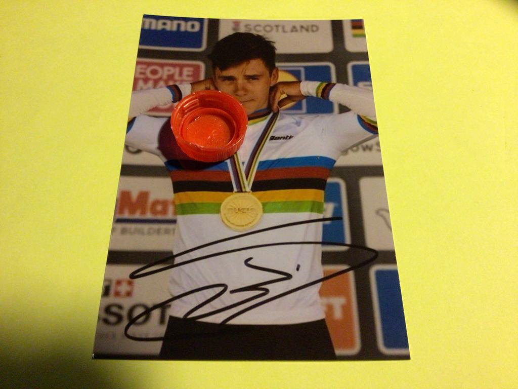 wielerfoto  wk remco evenepoel, Verzenden, Zo goed als nieuw