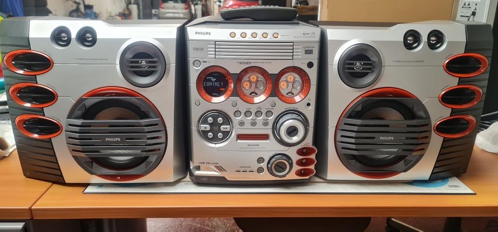 ‼️MINI CHAINE HIFI PHILIPS FW M589 COMPLET DANS LA BOÎTE ‼️, Philips, Micro chaîne, Comme neuf, Enlèvement