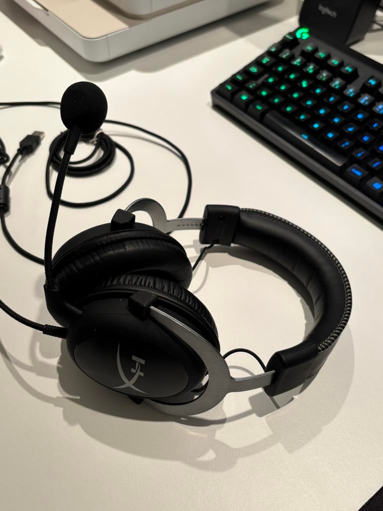HyperX Cloud II Gun metal, Computers en Software, Headsets, Gebruikt, Ophalen of Verzenden, Over-ear, Gaming headset