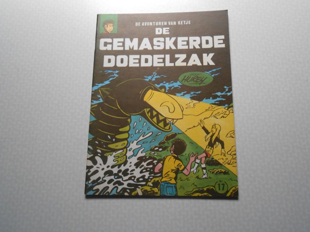 Ketje en co 17 De gemaskerde doedelzak 1971. 1 ste druk., Hurey, Eén stripboek, Nieuw, Ophalen of Verzenden