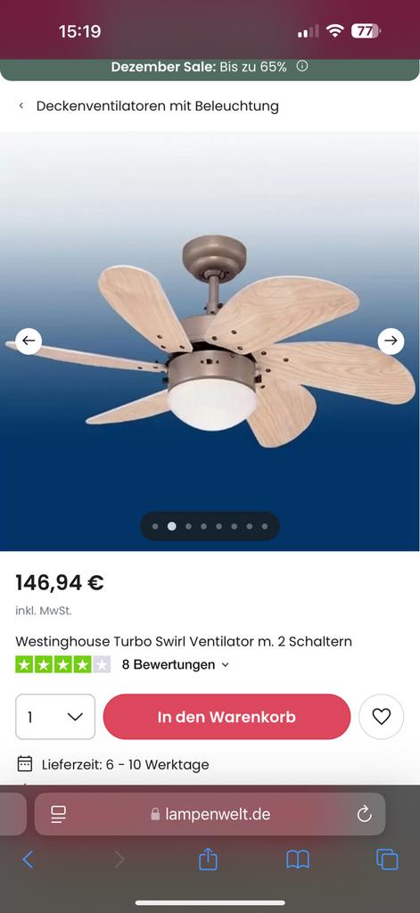 Lampe ventilateur, Enlèvement, Utilisé