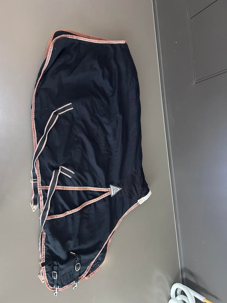 Couverture d'hiver noire pour cheval, 140 cm, Lami-cell, Animaux & Accessoires, Enlèvement, Utilisé