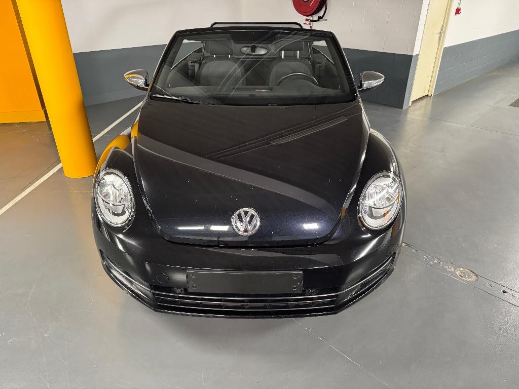 Volkswagen New Beetle zwart DSG Cab 1.2 TSI, Auto's, Volkswagen, Stof, 4 cilinders, Cabriolet, USB