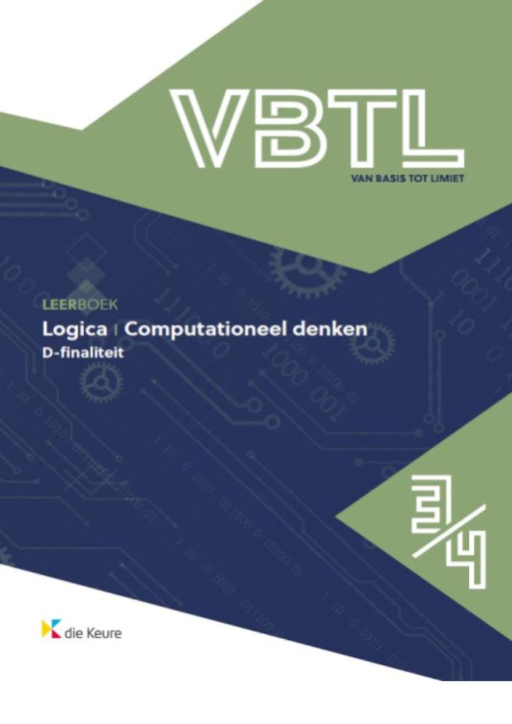 VBTL leerboek 3/4 Logica / Computationeel denken, ASO, Wiskunde A, Zo goed als nieuw, Die Keure