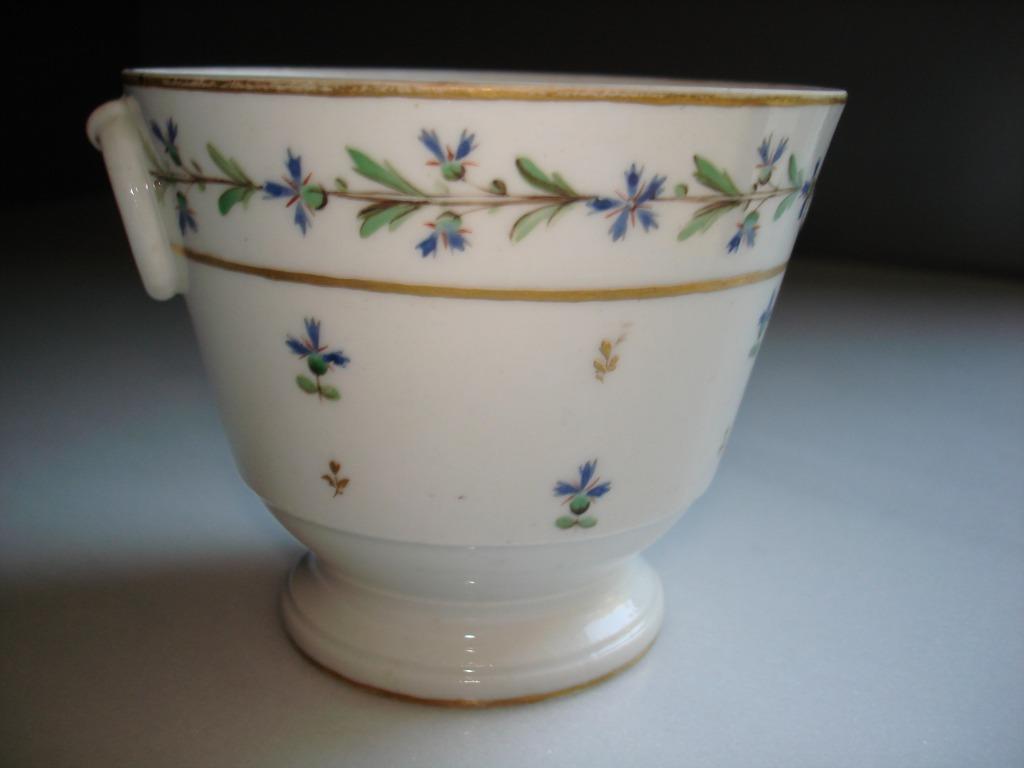 antiek porselein glaskoeler rafraichissoir porcelaine Paris, Ophalen of Verzenden