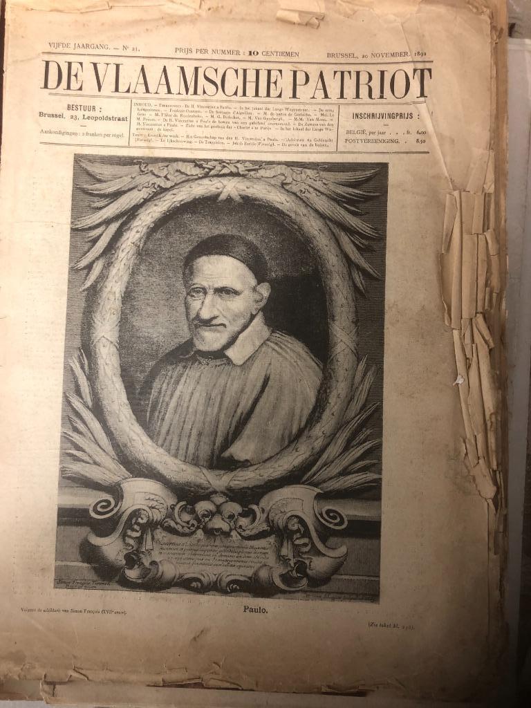 Magazine/krant De Vlaamse patriot 1893, Boeken, Ophalen, Gelezen, Krant