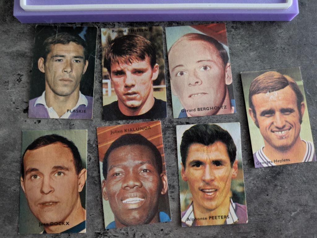 VOETBAL ANDERLECHT JAREN 60 7X PRENTEN, Hobby en Vrije tijd, Stickers en Plaatjes, Verzenden