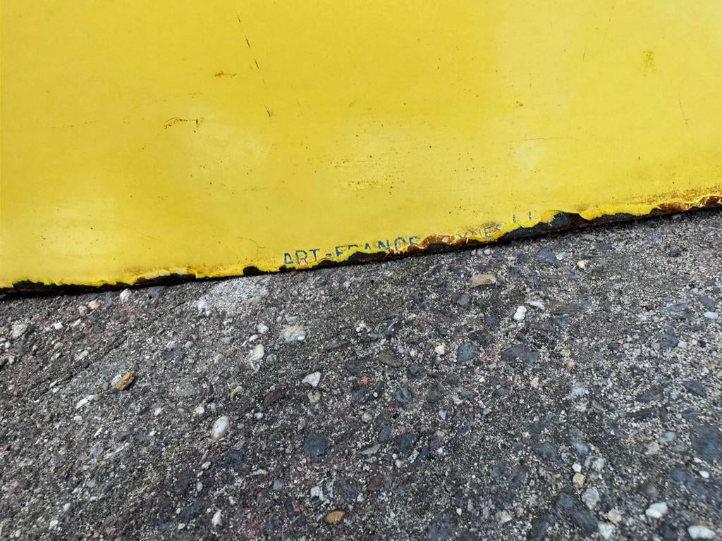 Groot Peugeot emaille reclamebord, Verzamelen, Ophalen, Gebruikt, Reclamebord