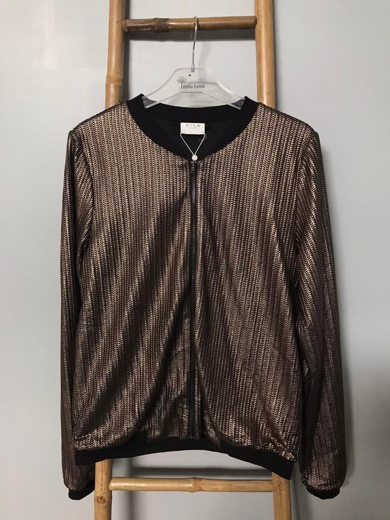 Nieuw Brons Vila bomberjack met label. Maat M., Kleding | Dames, Vila, Nieuw, Maat 38/40 (M), Bruin