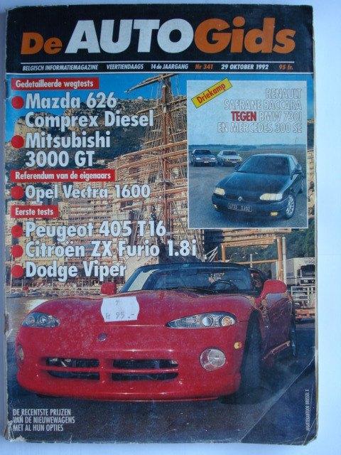 AutoGids 341 Mitsubishi 3000 GT Dodge Viper Safrane Baccara, Envoi, Utilisé, Général