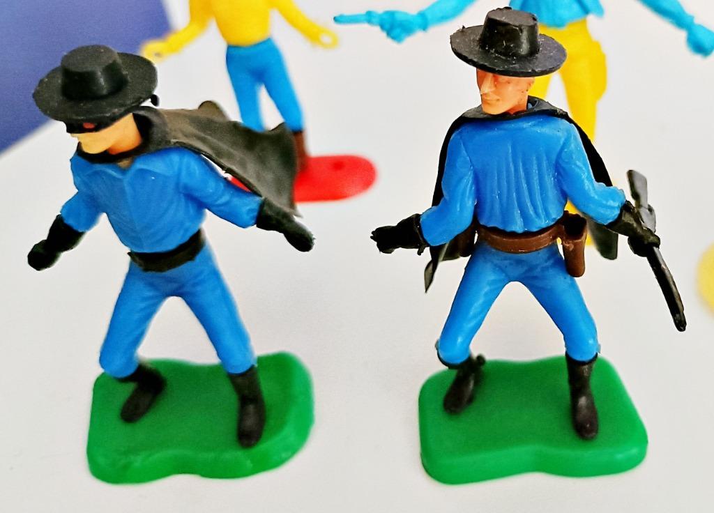 2 Figurines de Zorro, Surprise Kinder, KS-1978-0001, de 1978, Collections, Enlèvement ou Envoi, Utilisé, Humain