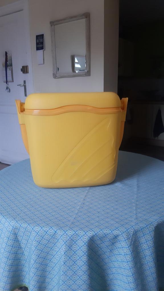 Frigo box jaune/orange, Caravanes & Camping, Enlèvement, Utilisé, Glacières