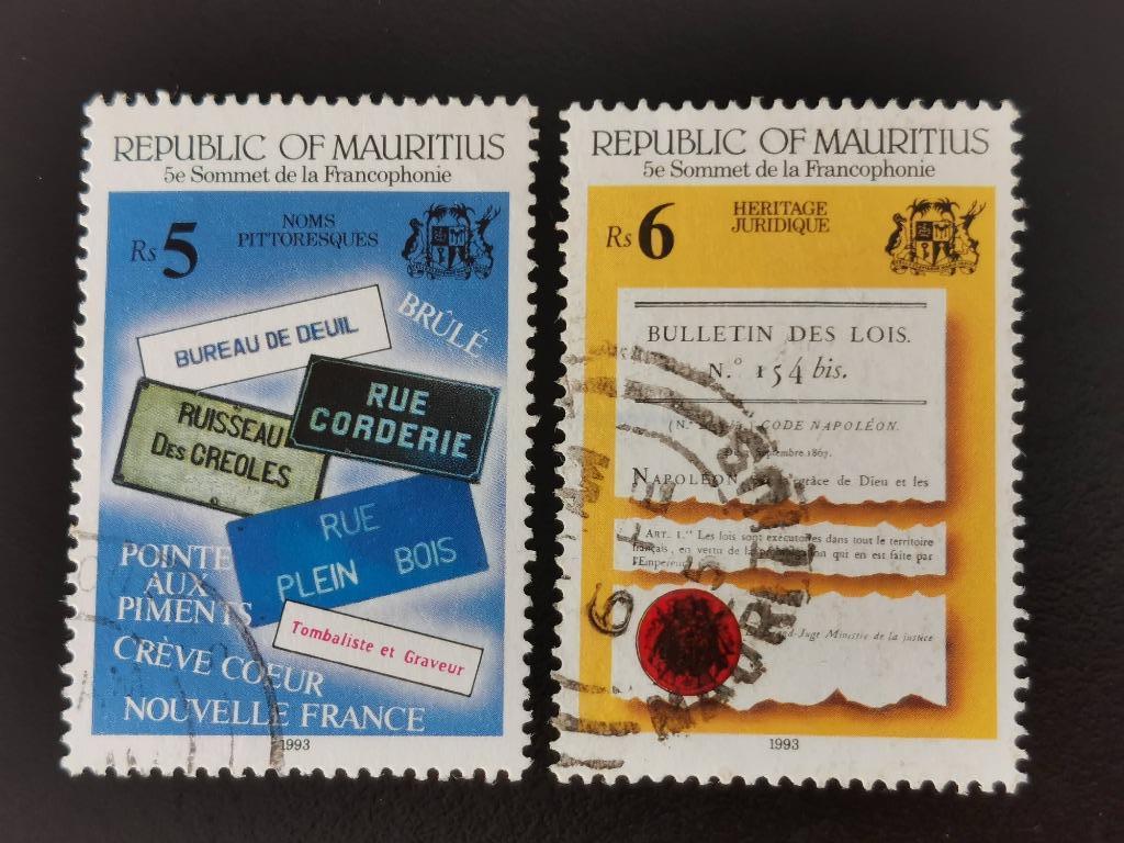 Maurice 1993 - Conférence des pays francophones, Enlèvement ou Envoi, Autres pays, Affranchi