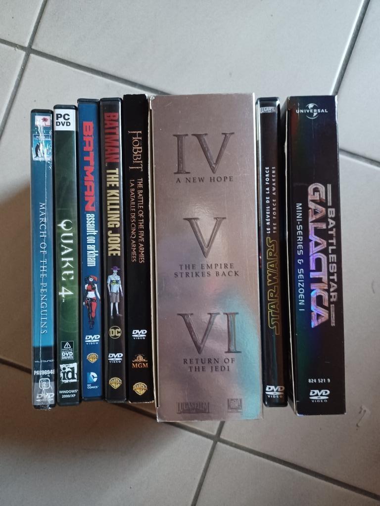 Set DVD's met Star Wars en Battlestar Galactica en co, Ophalen, Gebruikt