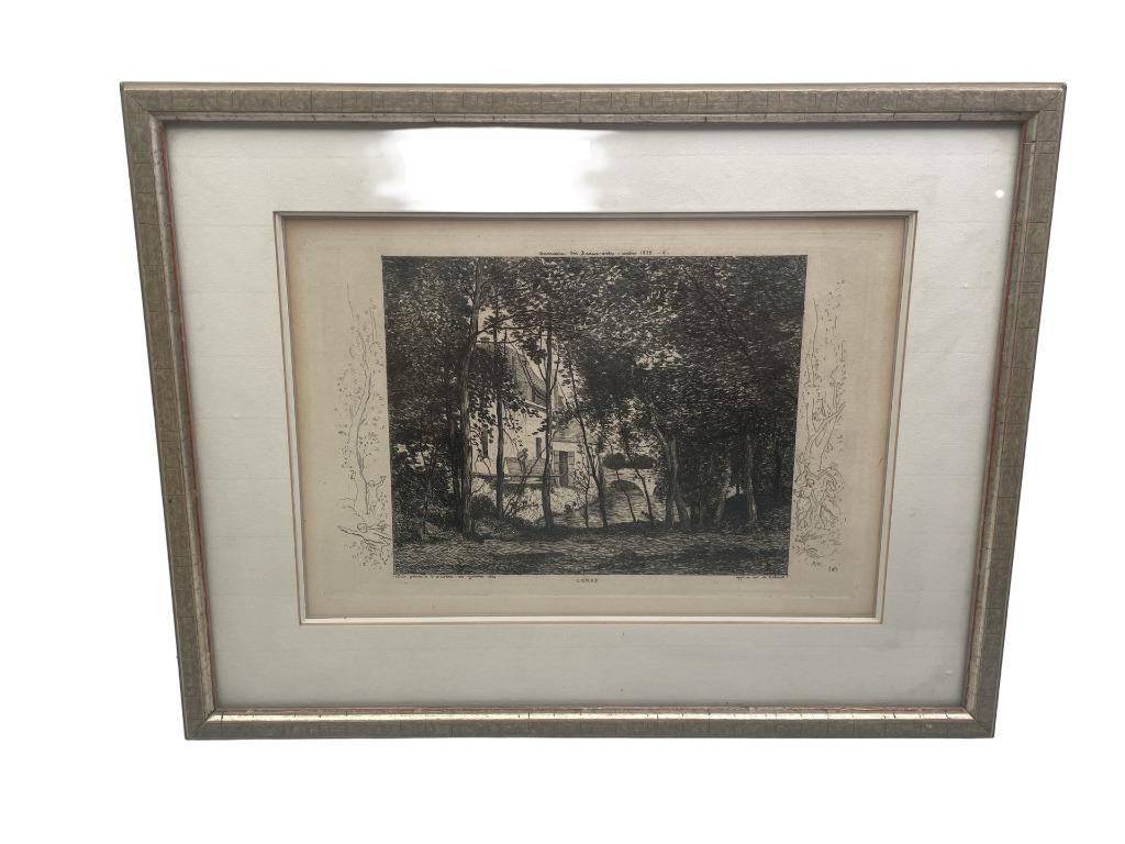 Jean-Baptiste-Camille Corot – Gravure étude peinte – 1874, Antiquités & Art, Enlèvement ou Envoi