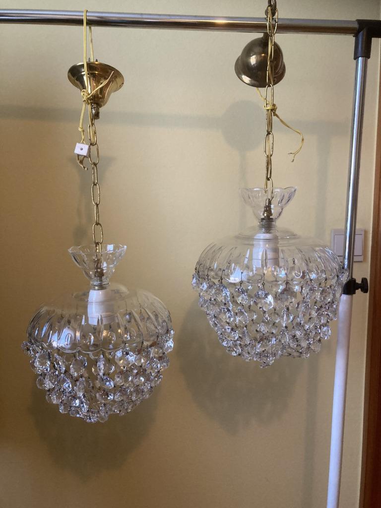 twee dezelfde kristallen lusters, Antiek en Kunst, Ophalen